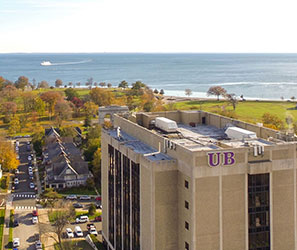 Wahlstrom Library aerial view